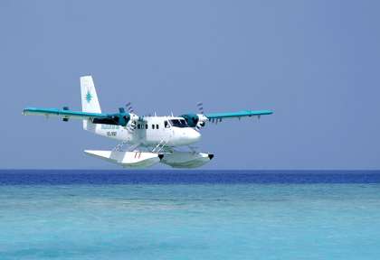 Atterrissage à Soneva Fushi
