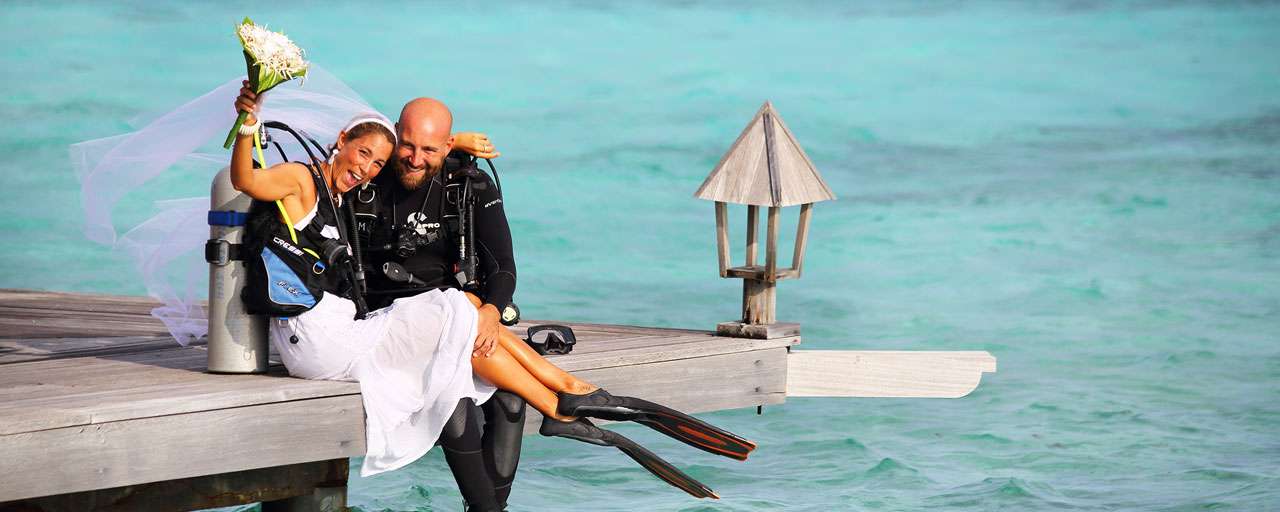 Couple en voyage de noces - Gangehi Island Resort