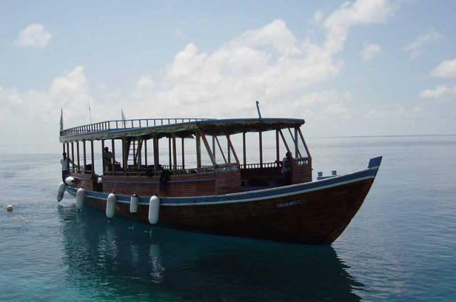 Maldives - Mirihi - Le centre de plongée - Le Dhoni